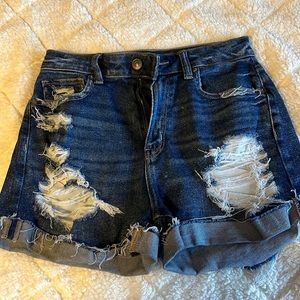 american eagle stretch jean shorts